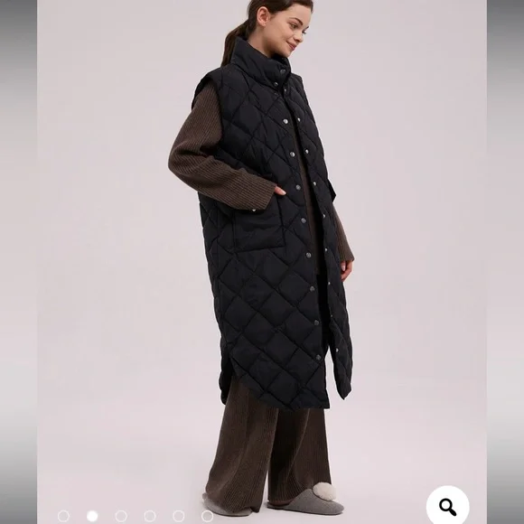 NEW nap Buttoned Sleeveless Puffer Coat - Picture 10 of 13